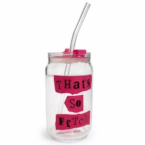 Mean Girls Glass Cup with Straw “That’s so Fetch”